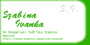 szabina ivanka business card